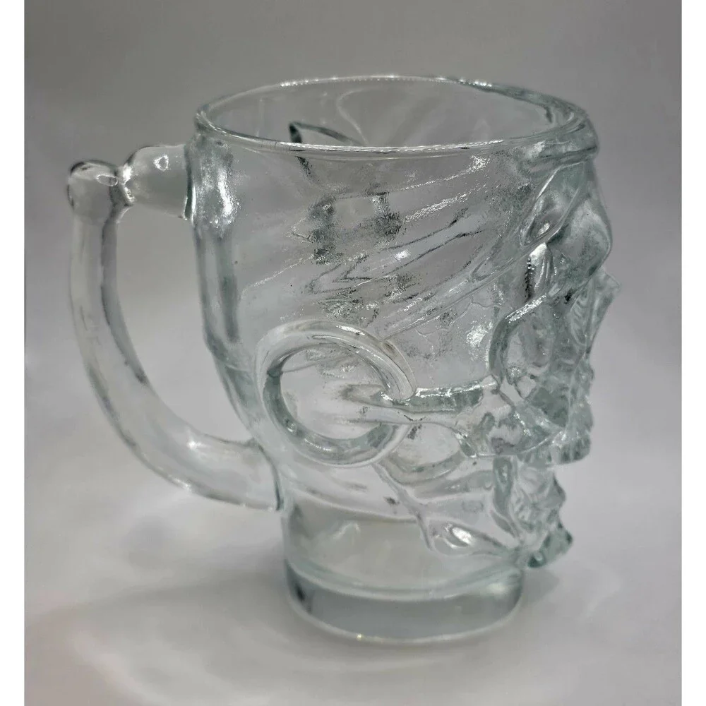 Heavy Glass Skull Mug 30 Ounces Clear Luminarc